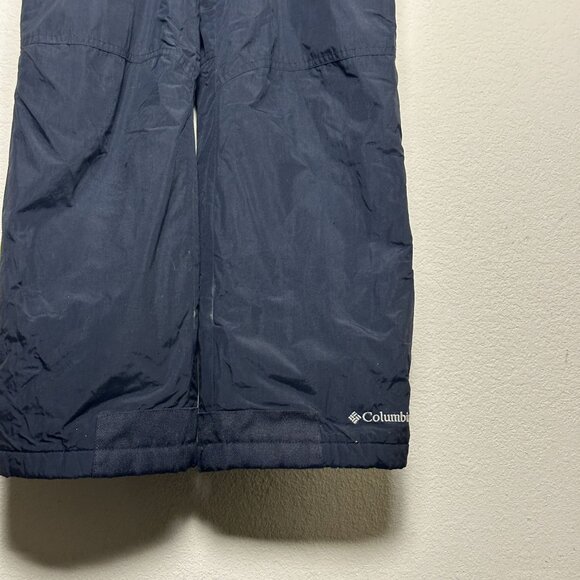 Columbia Ski Snow Bib Overalls Cargo Pant Boy M Omni-Shield Black Insulated Snow - Picture 3 of 12
